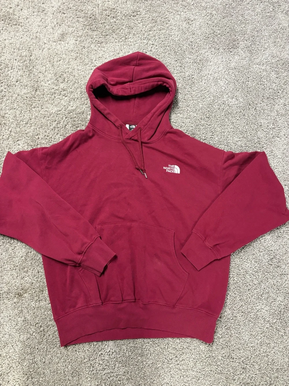 The North Face Men's Maroon Zip-Up Hoodie